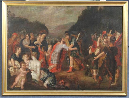 18th century Flemish School Biblical scene, 24.5 x 33.5in.